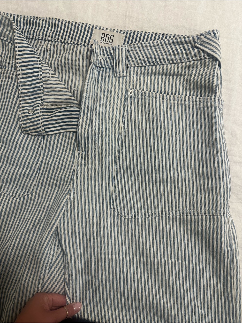 BDG Blue and White Pinstripe High-Rise Jeans